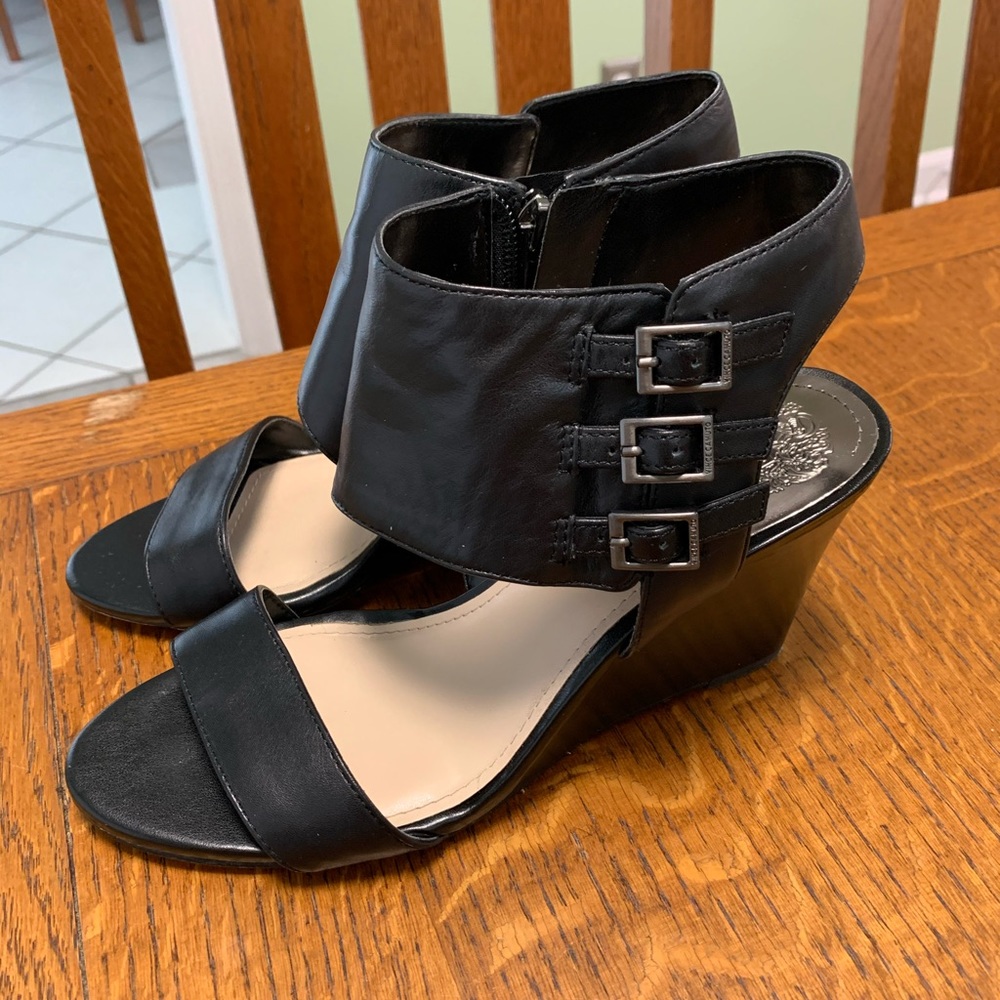 Stylish Black Vince Camuto Wedges